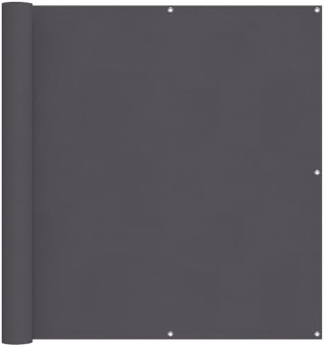 vidaXL Balkon Sichtschutz Bespannung Terrasse Windschutz Sonnenschutz Balkonbespannung Balkonverkleidung Anthrazit 120x600cm Oxford-Gewebe