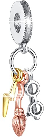 BIZK Damen Urlaub Charm Anhänger für Armband 925 Sterling Silber Charm Bead Pendant für Europäische Armbänder und Halsketten