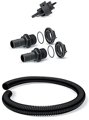 Set de Accesorios para depósitos/barriles de Agua de Lluvia (4 Piezas) ICANSET 8, Dimensiones (mm) 300x50x370