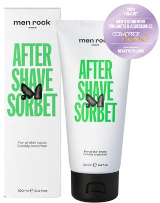 Men Rock After Shave Balm Sorbet for Men & Women – Fast Absorbing Body Balm for Ingrown Hair, Razor Bumps & Burns – Relief After Shaving & Waxing – Fresh Melon Scent – 100ml