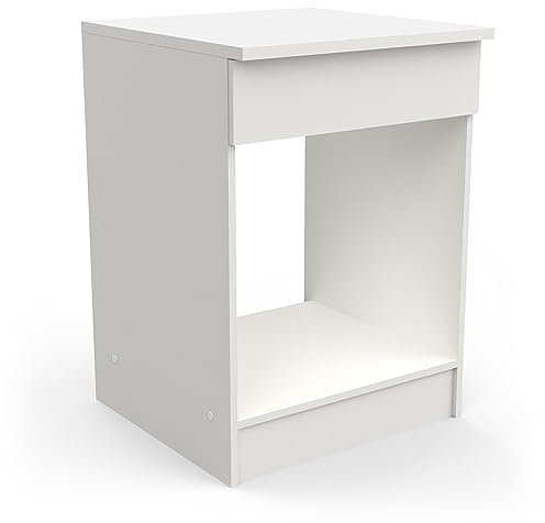 möbelando Herdumbauschrank >Nova< in matt Weiss - 40x85x60cm (BxHxT)