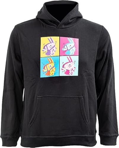 Fortnite Felpa con cappuccio Kids Print Lama Black 152 cm, Nero , 152