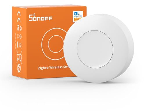 SONOFF SNZB-01P Zigbee Wireless Switch, 2 Way Control Supports to Create Smart Scenes, Trigger The Connected Devices on eWeLink APP, 5 Years Battery Life, Requires Zigbee Hub