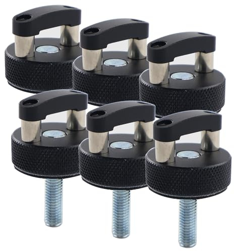 Aluminum Hard Top Quick Removal Fastener Thumb Screw Compatible with Jeep Wrangler JK 2007-2018, JL & Gladiator JT 2018-2022 Hardware Kit, Integrated D Ring, Black