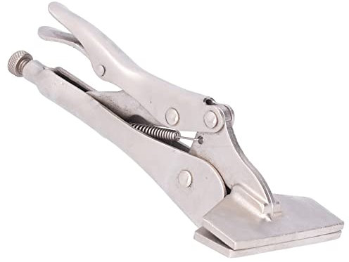 Flache Gripzange aus Stahl, Verstellbar, Flacher Kopf, Schraubstock, Gripzange Zum Spannen von Teilen (8 Zoll)
