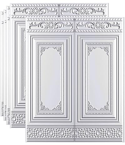 HAILM 10 Stück Wandpaneele Küche 3D Tapete Selbstklebend Wandverkleidung Aussen Paneele Wand Selbstklebend Wasserdichter Moderner Stil Aus PE-Schaum Für Wohnzimmer Schlafzimmer Wandpanele,D