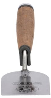 OLEJNIK J L PROFESSIONAL Cazzuola per intonaco - Cazzuole da intonacatore saldabili - Piccola cazzuola da muratore - Acciaio inossidabile - Manico in pelle naturale - 60mm