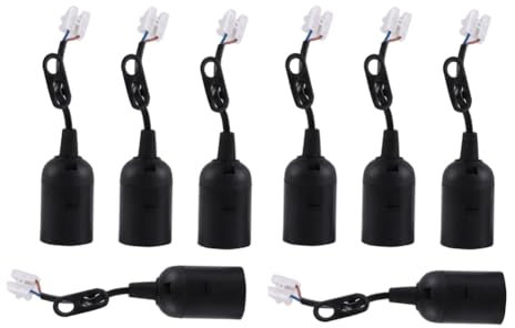 Lot de 8 douilles E27 pour lampe de chantier DIY - Accessoires d'éclairage