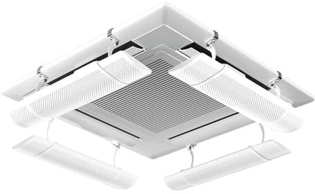 JINGSHIQIAOPL Déflecteur Climatisation Rétractable pour Climatisation Centrale, Deflecteur Climatiseur Universel, Couvre-vent Défensé Réglables, 4 Pièces