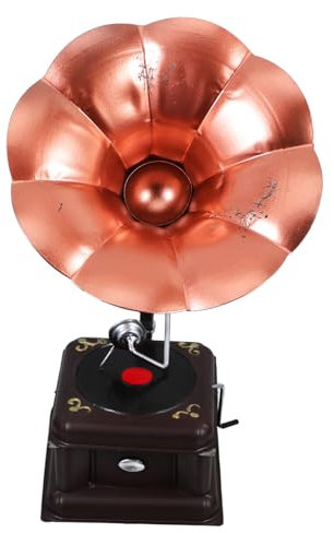 Ciieeo Spieluhr Mit Kurbelmechanismus Klassische Tisch-Dekoration Nadel Für Plattenspieler Ornament Für Vintage-Plattenspieler-Lautsprecher DIY-romantik-Finish Für Heimdekoration