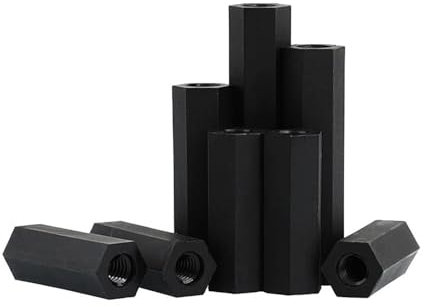 Sechskantmuttern 50 teile/los M2 M2.5 M3 M4 * L Schwarz Kunststoff Hex Standoff Spacer Buchse auf Buchse Länge 5~50mm Hand Mutter(M3x10mm)