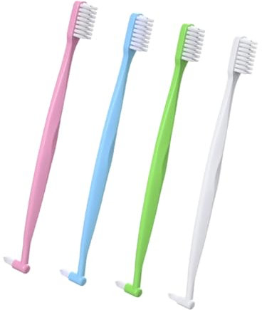 Anneome 4pièces Brosse à Dents Orthodontique à Double Tête Brosses Coniques Pour Nettoyage Quotidien Et Espaces Interdentaires