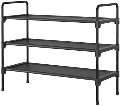 Kitsure Schuhregal für Schrank, stabile Schuhablage für den Eingangsbereich, platzsparendes kleines Schuhschrank Schmal und Schuhschrank, 67,1 x 29,9 x 57,4 cm, schwarz