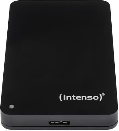 Intenso 2,5 Portable Hard Drive 1TB - Externe Festplatte USB 3.2 | HDD Speicher in Schwarz mit 5400 U/min, 8 MB Cache, Plug & Play, Nachhaltig & Zertifiziert Generalüberholt