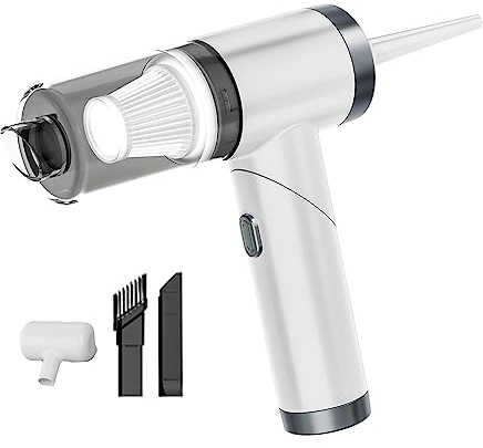 RASTKY Aspirateur sans Fil de Voiture Gonfleur Multifonctionnel sans Fil Puissant de 120 W pour la Maison et la Voiture Gonfleur D'aspirateur Portable pour Les Propriétaires et Les Voyageurs (White)