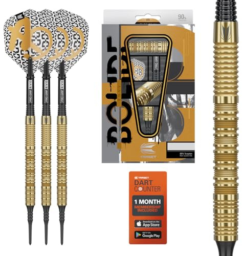 Target Darts Bolide Envy 90% Tungsten Soft Tip Dart Set (Barrel 10), 21G | Nr. 6 Flights & Pro Grip EVO-Schaft, inklusive elektronischer Pixel-Spitzen | Professionelle Dart-Sets