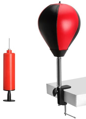 Boxball Tisch 17cm Speedball, Klemme+Feder, Boxtrainer Reflexball Set | Tisch-Boxsack 17cm mit stabiler Tischklemme und Feder. Für Boxtraining, Reflexe und Koordination. Zuhause.