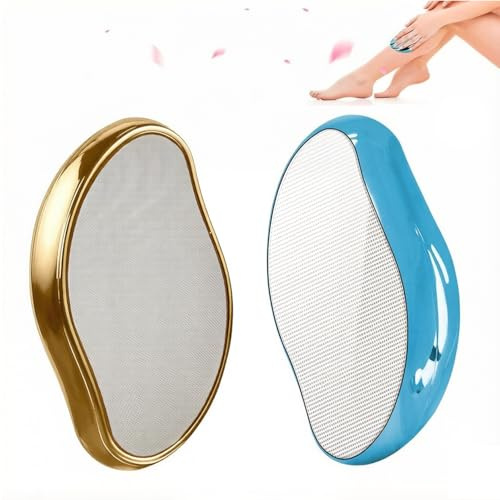 2 gomas de borrar de pelo de cristal para mujeres, piedra removedor de vello reutilizable, removedor de pelo de cristal indoloro para mujeres y hombres, herramienta mágica de exfoliación sin dolor