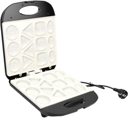 Generic Macchina per Biscotti Elettrica Macchina per Colazione Durevole in Acciaio Inossidabile da 1400 W per Riunioni di Famiglia 13 Fori (Spina europea 220V)