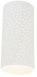 Qazqa Industrie Wandleuchte, Wandlampe - Gipsy - Weiß, max. 40W, Geeignet für LED, 10.7cm, Ideal als Flur, Küche lampe, Schlafzimmerlampe und Wohnzimmerlampe