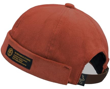 CLAPE Docker Cap Herren Damen Verstellbar Kappe Ohne Schirm Seemannsmütze | Leicht,Weich,Faltbar,Einfarbig,Vintage-Style,Dockermütze mit Umschlag,Fischermütze für Angeln,Reisen,Alltag,Radfahren