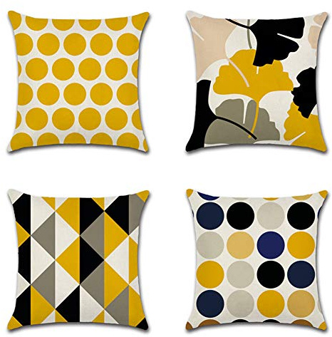 JOTOM Dekorative Kissenbezug Kissenhülle Frühling Sommer Herbst Winter für Fall Sofa Dekokissen Sofakissen Bezug Auto Home Bed Büro Cafe Garten Outdoor 45 x 45 cm 4er Set