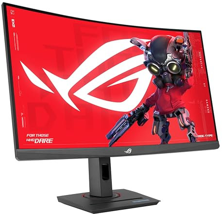 ASUS ROG Strix XG27WCMS USB Type-C Monitor Gaming Curvo da 27” pollici 2560x1440, 280 Hz OC 1 ms (GTG), Extreme Low Motion Blur Sync, USB Type-C, FreeSync Premium, DisplayWidget Center, HDR, Nero