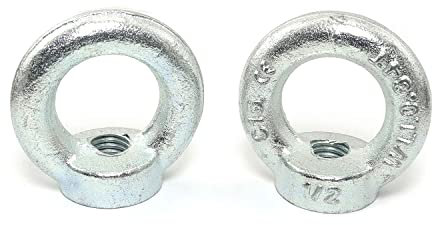Pro Bamboo Kitchen 2pcs Carbon Steel Q235 Lifting Eye Nut 1/2-13 Galvanized Iron