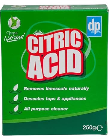 Citric Acid - 250g (Pack of 2) - Natural Limescale Remover & White Vinegar Substitute - Cleaning and Deodorizing Solution