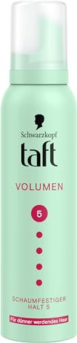 TAFT Volume schiumoso che assottiglia i capelli, grado di tenuta 5 (150 ml), schiuma per capelli per volume e tenuta molto forte, acconciatura con durata di 24 ore