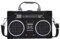 Retro Umhängetasche Kassette Handtasche Damen: 19 x 12 x 5 cm Schräge Schultertasche Radio Handtasche, Tasche Kassetten Schultertasche für 80er 90er Jahre Disco Party Dekoration - Schwarz (Schwarz 1)