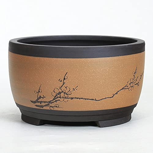 Maceta extra grande de arena morada, maceta simple y transpirable, diámetro de maceta para bonsái, suculentas, maceta de bonsái, macetas de cerámica, lavabo de ventilación, macetero de orquídeas para