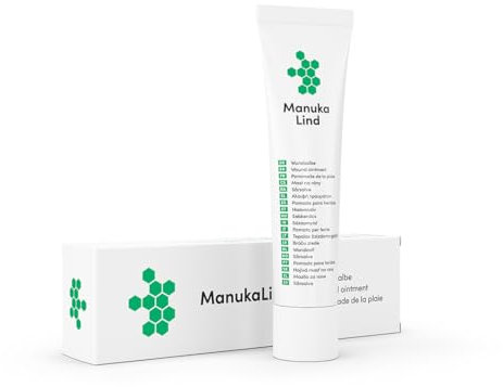 ManukaLind Wundheilsalbe 15g - Natürlich wirksam mit Manuka-Honig MGO 514+ - Wund und Heilsalbe für alle Wundheilungsphasen - Zuhause und Unterwegs