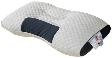 WJUHYGTF Oreiller Orthopédique, Anti-Ronflement, Migraine, Oreiller Ergonomique, Dormeur Latéral Et Dormeur sur Le Dos, Oreiller De Soutien du Cou en Mousse À Mémoire De Forme,Blanc