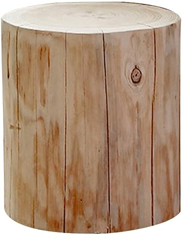 KONTONTY Holzhocker Baumstumpf Hocker aus Massivem Naturholz Kleiner Schuhwechselhocker und Fußhocker für Wohnzimmer Terrasse und Dekoration Glatte Oberfläche Verschleißfest
