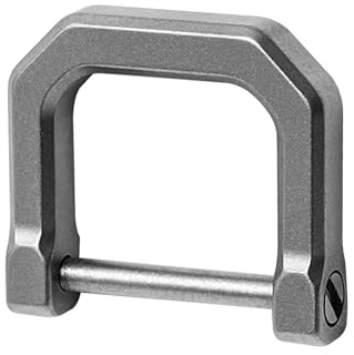 WEEVDRIE Titanium Key Ring,Titanium D Ring,D-Shape Keychain,Key Ring with Screw Shackle,D Ring Key Shackle,EDC Keychain Holder Accessories for Men & Women,20mm