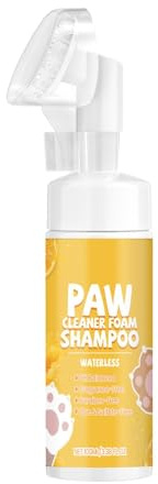 Mousse de lavage pour pattes de chien, 100 ml, shampooing sans eau, brosse à récurer intégrée, nettoyeur de pattes de chien, contrôle des odeurs, brosse de nettoyage des pieds, shampooing pour les