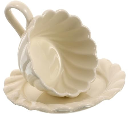 UKCOCO European Style Teeset Aus Porzellan Elegante Cappuccino Und Espresso-tassen Für Nachmittagstee Frühstück Und Kaffee Hochwertige Keramik Für Besondere Anlässe
