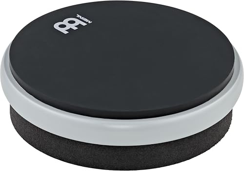Meinl Cymbals Doppelseitiges Practice Pad – 6 Zoll Schlagzeug Trommel Übungspad – Silikon und Marshmallow Seite – Drum Zubehör, Schwarz/Grau (MDSP6GY)