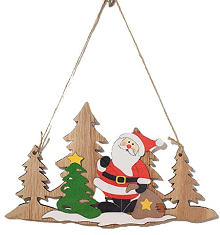 Türanhänger aus Holz, Weihnachtsdekoration, für Zuhause, Naviidad-Türanhänger, personalisierte Weihnachtsmann-Ornamente, Holzdekorationen zum Basteln von Bäumen