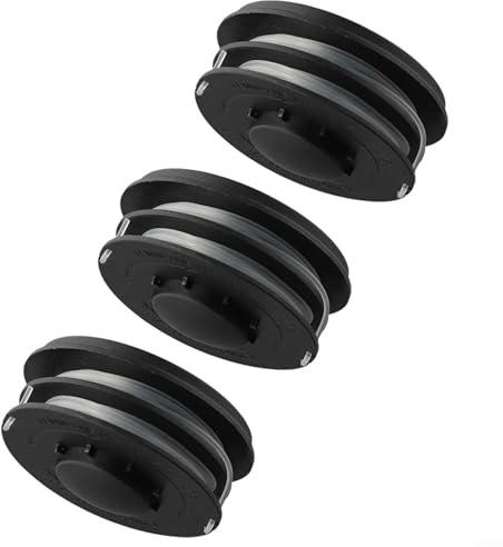 LatoYard Spulen- und Kappenabdeckungsset für GE-for CT 4530 Elektro-Rasentrimmer, inklusive 3 Trimmerköpfe 1,4 mm, 10 m Gesamtfaden