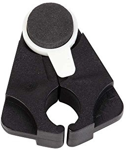 1x Behrend Stockhalter, Stockhalterung, Gehstockhalter, Gehhilfenhalterung, Kunststoff, schwarz