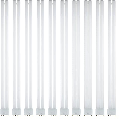Sunlite FT40DL/850/RS Twin Tube Compact Fluorescent Lamp, FT 4-Pin, 40 Watts, 3150 Lumens, 5000K Daylight, 4-Pin (2G11) Base, ROHS Compliant, 10 Pack