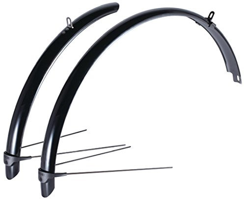 BBB BFD-40 Cycling Fahrrad CityGuard Schutzblech-Set Vorn und Hintern | MTB Urban Rennrad Kinder, 26, Schwarz