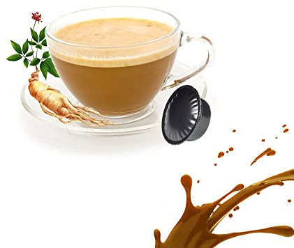 50 Capsules Cafè au Ginseng Compatibles avec Lavazza A Modo Mio - Café Kickkick