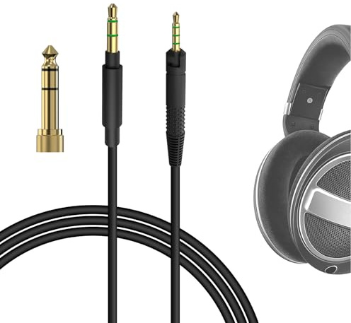 GEEKRIA Audiokabel kompatibel mit Sennheiser HD 620S/599/599SE/598/598SE/560S/400PRO/579/569/550/505 Kopfhörern, 3,5 mm auf 2,5 mm Ersatz-Stereo-Kabel (5,6 ft/1,7 m)