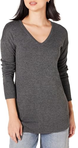 Amazon Essentials Mujer Jersey Tipo Túnica Ligero de Manga Larga y Cuello en Pico (Disponible en Tallas Grandes)