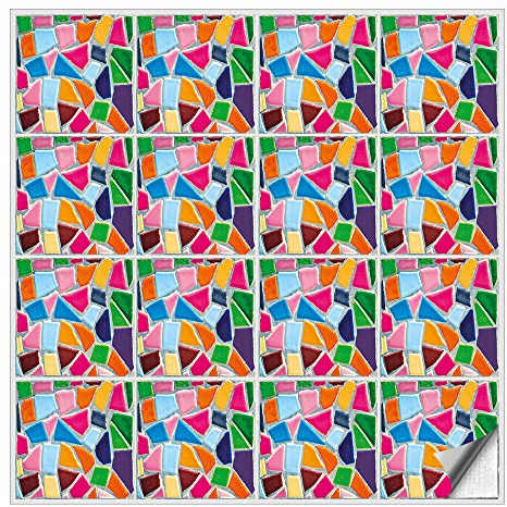 Kiwistar - Set 26 - Autocollants pour carrelage - 9,6 x 9,6 cm - Lot de 25 - église en mosaïque - pour la Cuisine, la Salle de Bain, Le dosseret, la Bordure, la rénovation, Le Motif de Carreaux