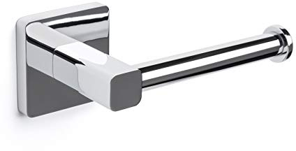 TATAY Portarrollos sin Tapa de la Colección Kalo, en Zamak Cromado con Sistema de fijación de Adhesivo 3M, cómodo y sin taladrar. Medidas: 6 x 6,5 x 16 cm