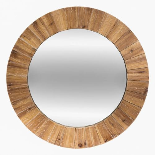 Atmosphera Spiegel aus Holz, Durchmesser 83 cm